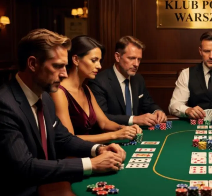 Profesjonalny stół pokerowy przygotowany na wieczór pokerowy